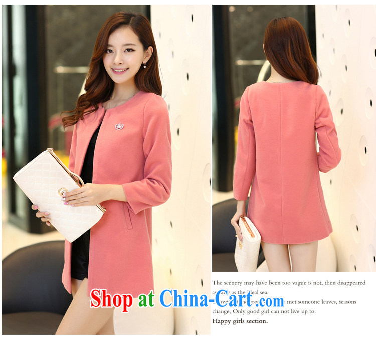 Blue Fox Spring and Autumn and the New Korean version of the greater code lady aura beauty graphics thin round-collar 9 cuffs, long, plain-colored hair is wind jacket coat female yellow XXL pictures, price, brand platters! Elections are good character, the national distribution, so why buy now enjoy more preferential! Health