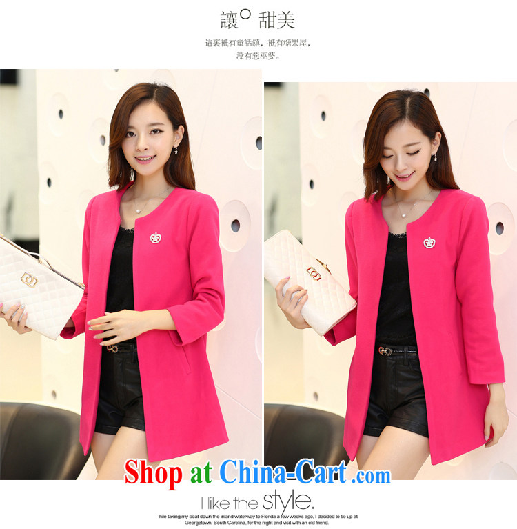 Blue Fox Spring and Autumn and the New Korean version of the greater code lady aura beauty graphics thin round-collar 9 cuffs, long, plain-colored hair is wind jacket coat female yellow XXL pictures, price, brand platters! Elections are good character, the national distribution, so why buy now enjoy more preferential! Health