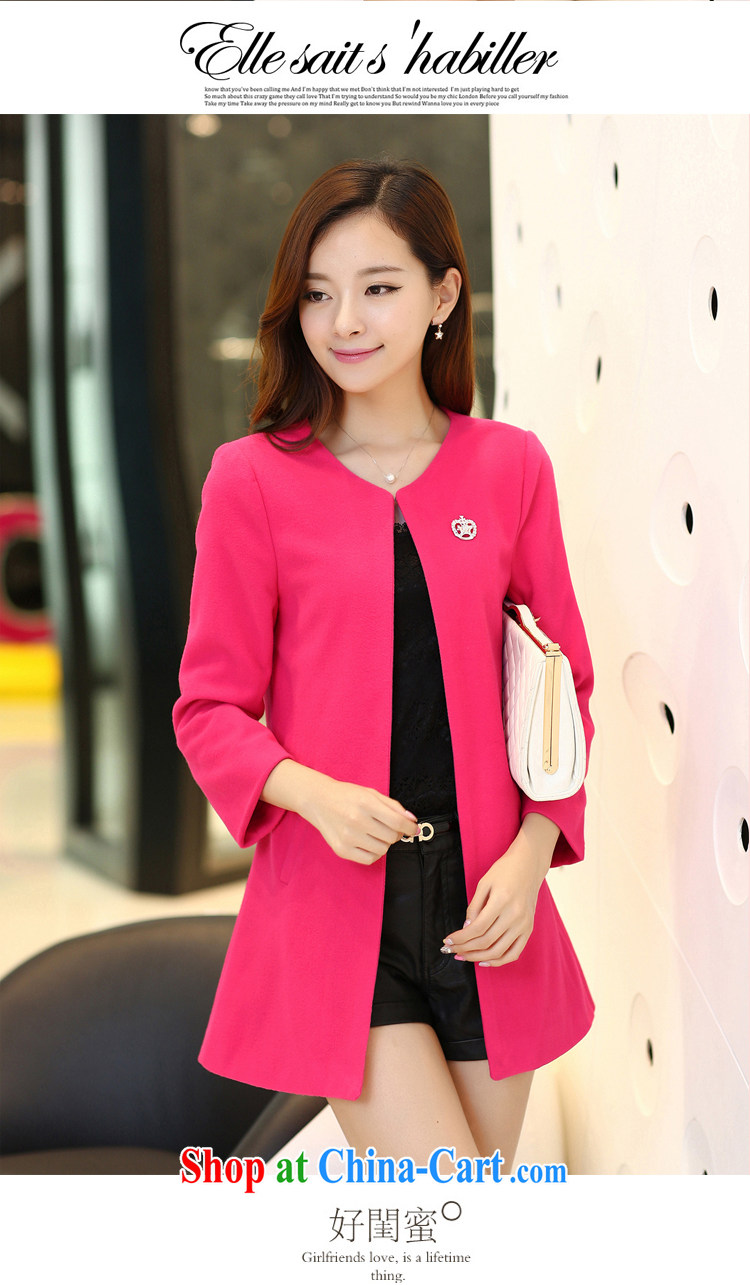 Blue Fox Spring and Autumn and the New Korean version of the greater code lady aura beauty graphics thin round-collar 9 cuffs, long, plain-colored hair is wind jacket coat female yellow XXL pictures, price, brand platters! Elections are good character, the national distribution, so why buy now enjoy more preferential! Health