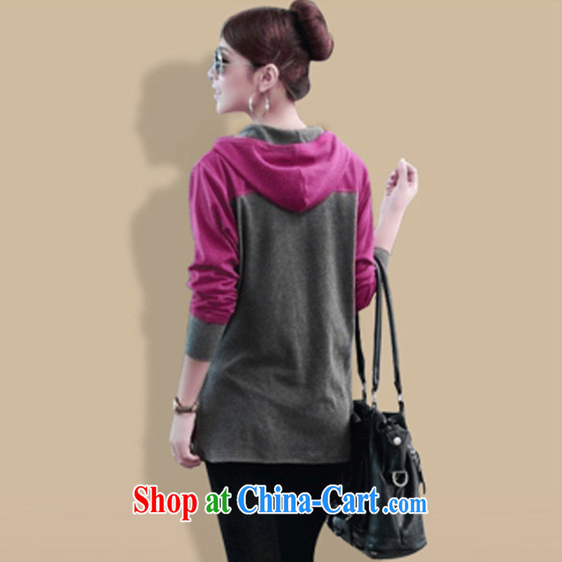 colorful nicknames, Autumn 2014 the new emphasis on the MM is indeed increasing, female long-sleeved T-shirt Han version thick sister solid shirt Y of 2256 red XL, colorful nicknames, and shopping on the Internet