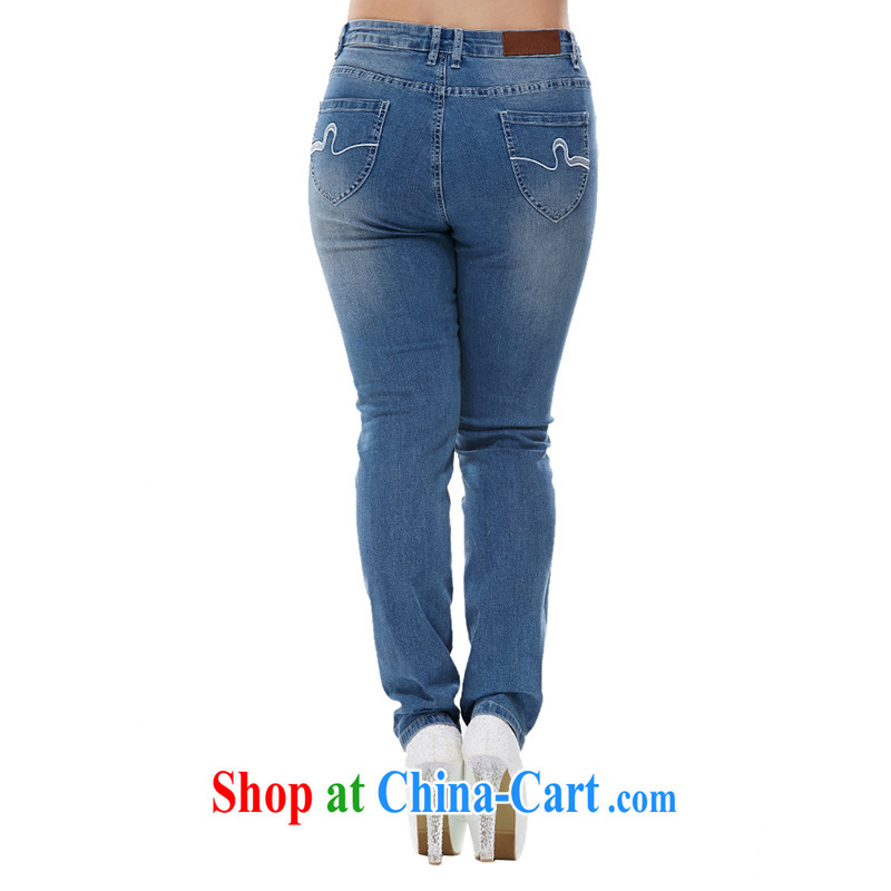 msshe autumn 2014 the larger female pants thick mm spring beauty graphics thin jeans trousers castor pants 7182 denim blue 7 T 3, Susan Carroll, Ms Elsie Leung Chow (MSSHE), and, on-line shopping