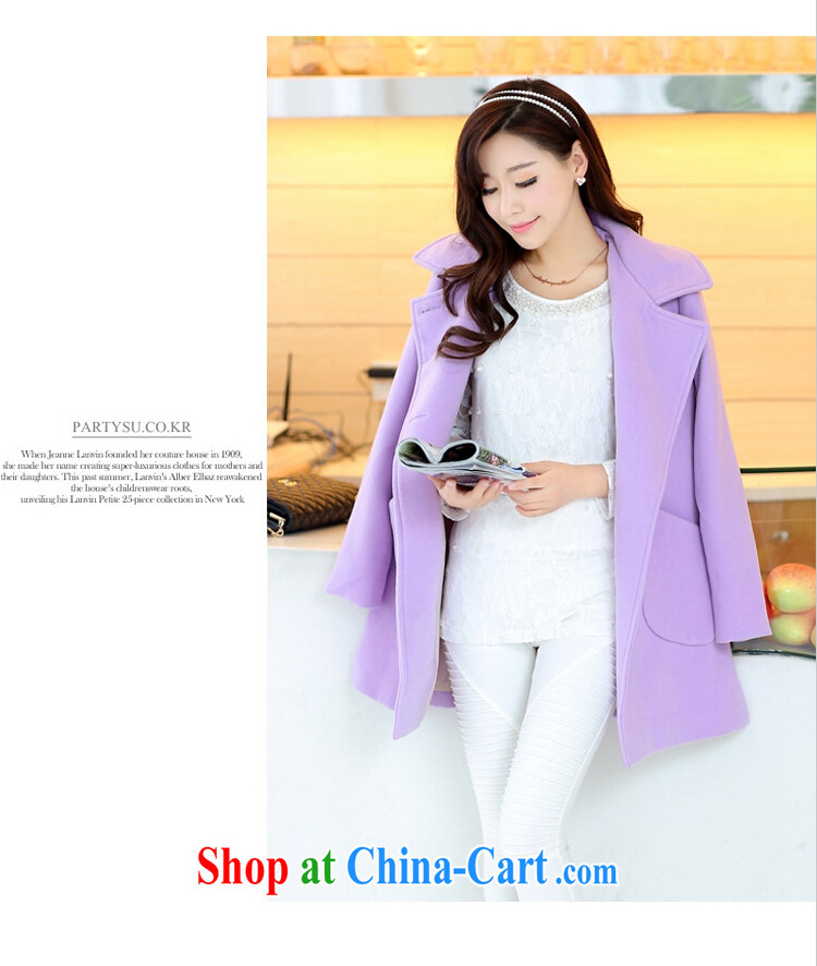 Arthur's magic coat 2015 new, large, female Korean version, long, loose video thin spring coat female hair? coat jacket girls purple XXL pictures, price, brand platters! Elections are good character, the national distribution, so why buy now enjoy more preferential! Health