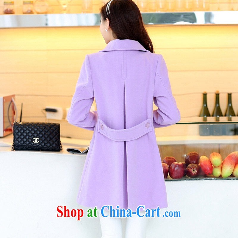 Arthur magic Yi 2015 new, larger female Korean version, long, loose video thin spring coat female hair coat? jacket girls purple XXL, Arthur magic coat, and shopping on the Internet