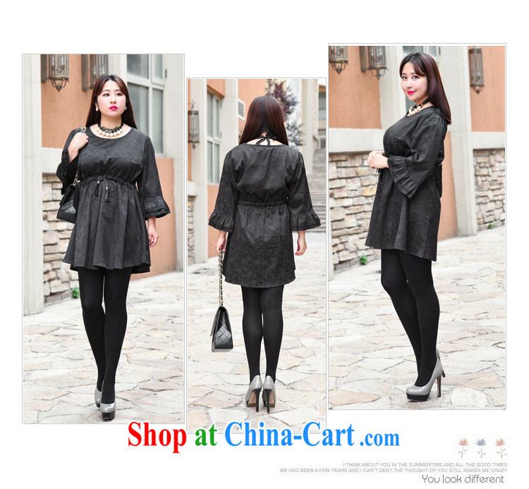 Hi Princess slave larger female round-collar, cuff large cotton dress stylish lady elasticated waist cuff flouncing skirt A 8419 Black Large Number 3 XL 210 Jack The following pictures, price, brand platters! Elections are good character, the national distribution, so why buy now enjoy more preferential! Health