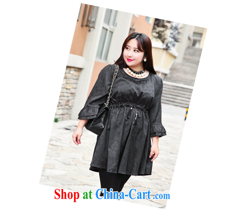 Hi Princess slave larger female round-collar, cuff large cotton dress stylish lady elasticated waist cuff flouncing skirt A 8419 Black Large Number 3 XL 210 Jack The following pictures, price, brand platters! Elections are good character, the national distribution, so why buy now enjoy more preferential! Health