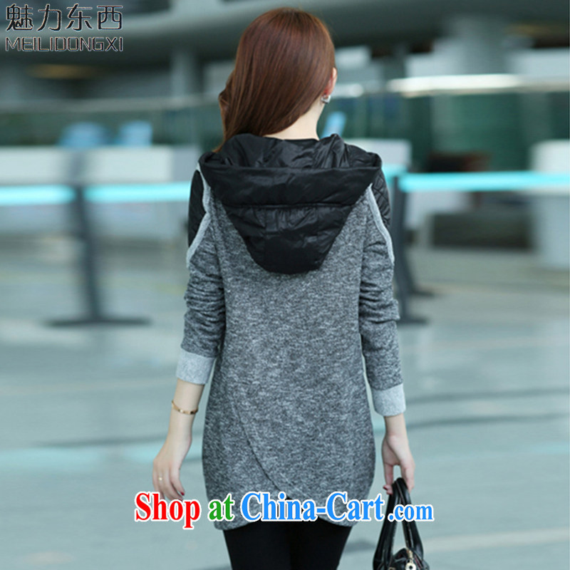 What charm spring 2015, focusing on people's congress, female video thin, long jacket, women T 827 gray XXXL, charm (MEILIDONGXI), shopping on the Internet