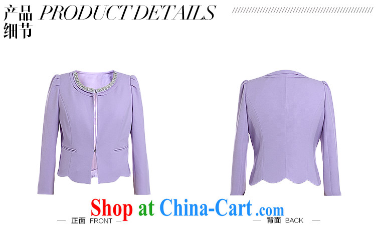 Slim LI Sau 2014 autumn and winter new, large, female, Japan, and South Korea staples for Pearl bubble cuff name Yuan jacket Q 6329 purple 4 XL pictures, price, brand platters! Elections are good character, the national distribution, so why buy now enjoy more preferential! Health
