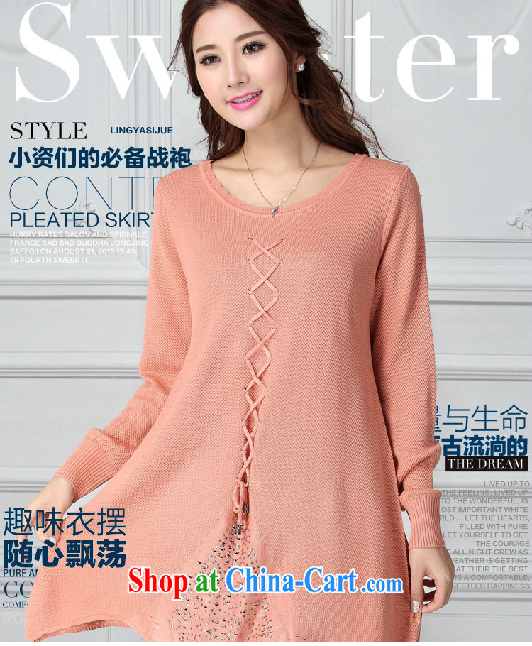 The estimated increase, female 2014 autumn and winter Korean lady leisure XL thick sister loose video thin 100 in a long, long-sleeved knit shirts solid T-shirt package mail pink large code are code pictures, price, brand platters! Elections are good character, the national distribution, so why buy now enjoy more preferential! Health