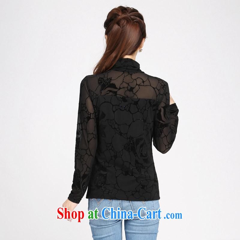 Elizabeth Anne flower, the code female solid T-shirt girls and indeed increase 200 Jack thick sister spring Korean video thin T shirt T-shirt woman 1108 piano black 6 XL pro-clothing - Graphics thin, Shani Flower (Sogni D'oro), and, on-line shopping