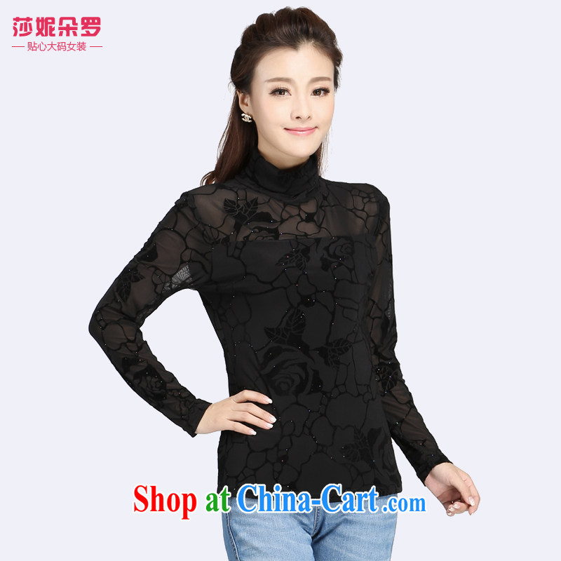 Elizabeth Anne flower, the code female solid T-shirt girls and indeed increase 200 Jack thick sister spring Korean video thin T shirt T-shirt woman 1108 piano black 6 XL pro-clothing - Graphics thin, Shani Flower (Sogni D'oro), and, on-line shopping