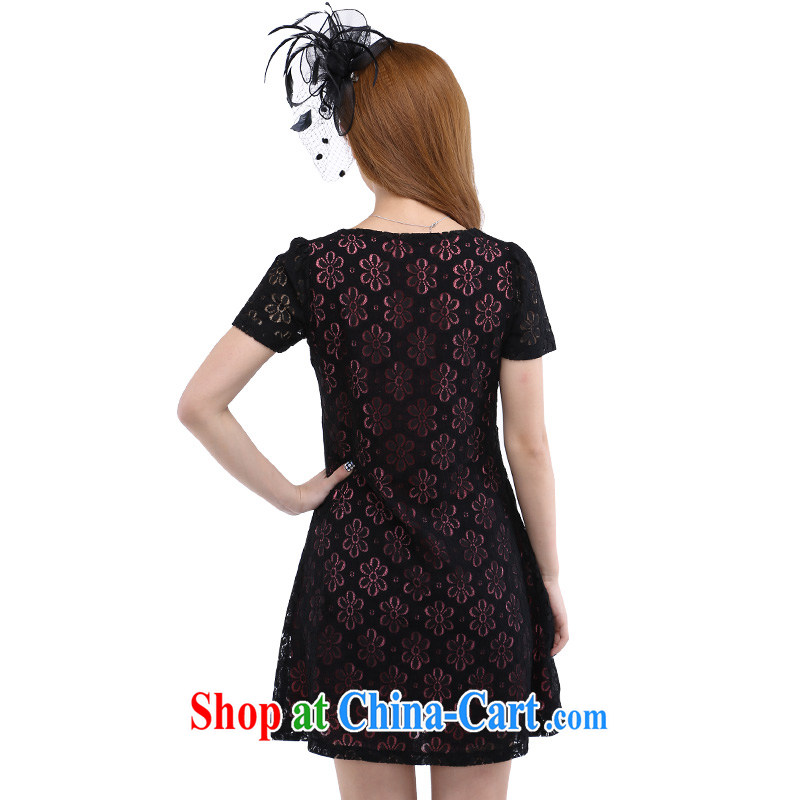 Limited time clearance -- thick sister and indeed XL women mm thick summer 2014 new lace dress 6211 black 2 XL, Shani Flower (Sogni D'oro), and shopping on the Internet