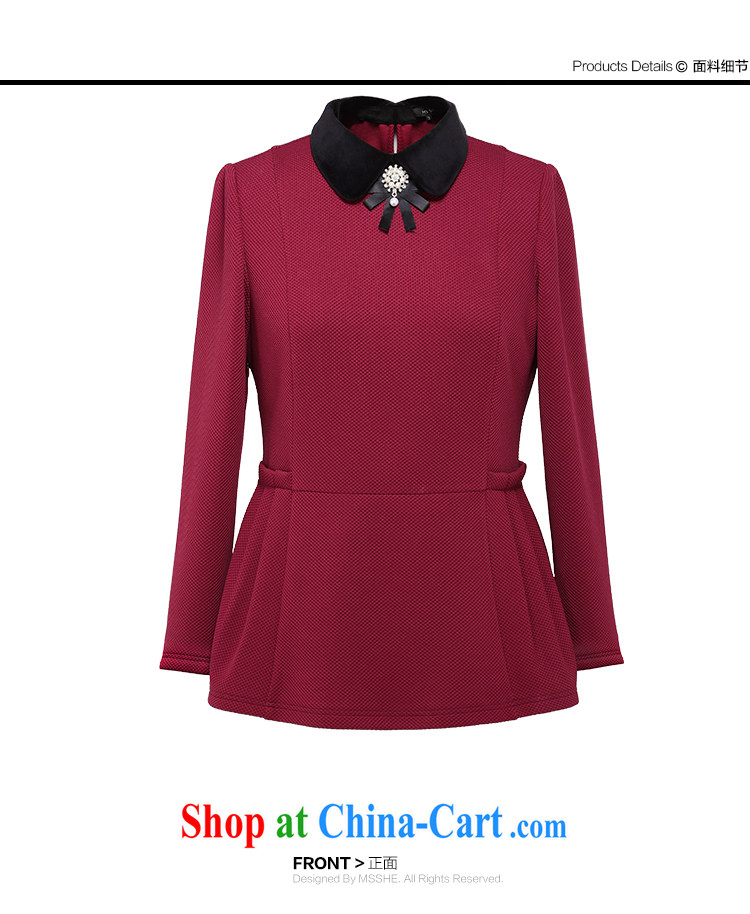 MsShe XL female 2014 autumn and winter new sweet baby for cultivating sweater T pension 2040 wine red 5 XL pictures, price, brand platters! Elections are good character, the national distribution, so why buy now enjoy more preferential! Health
