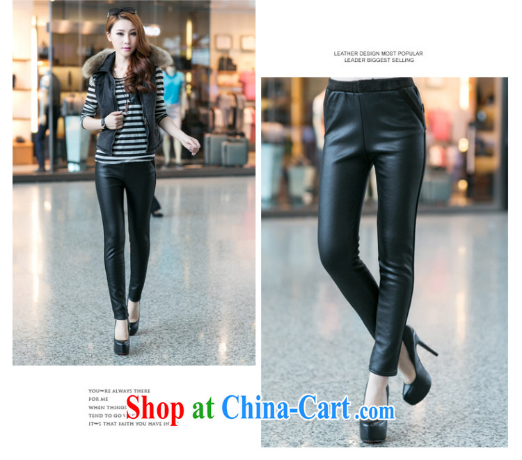 Staff of the Code's 2014 winter new the lint-free cloth thick stylish leather pants 9012 black 2 XL (the lint-free cloth) pictures, price, brand platters! Elections are good character, the national distribution, so why buy now enjoy more preferential! Health