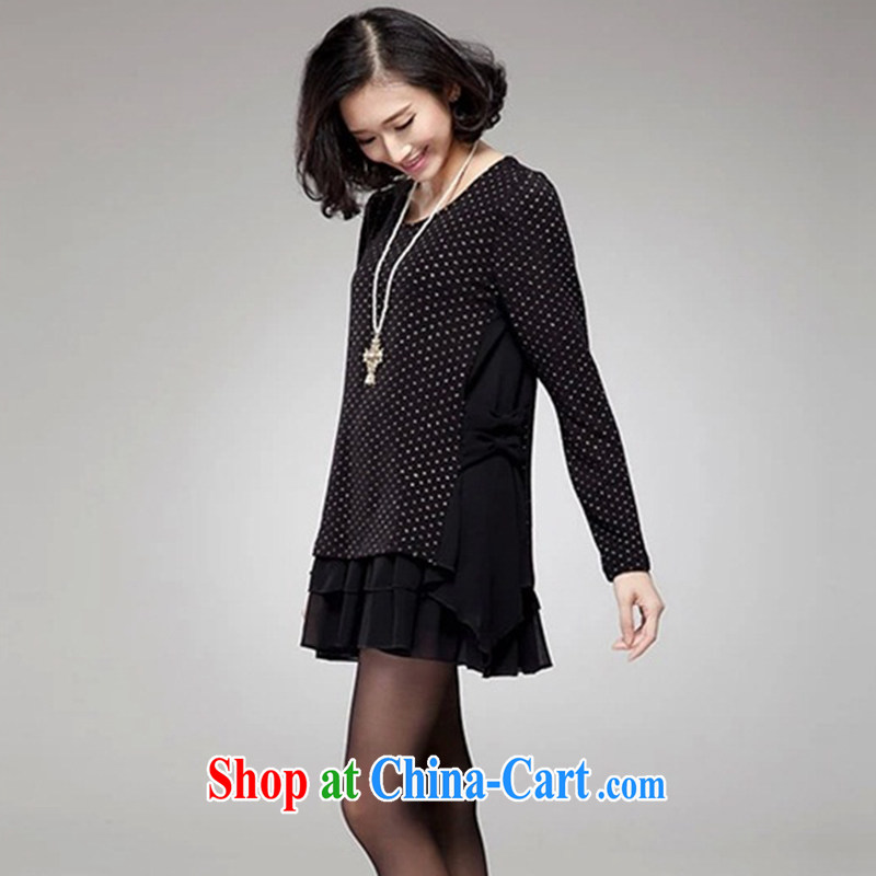 First Pan spring 2015 new, larger female thick mm video thin jacquard knitting the back and skirt Z 6533 black XXXXL, purple lived (ZITANHUA), and, on-line shopping