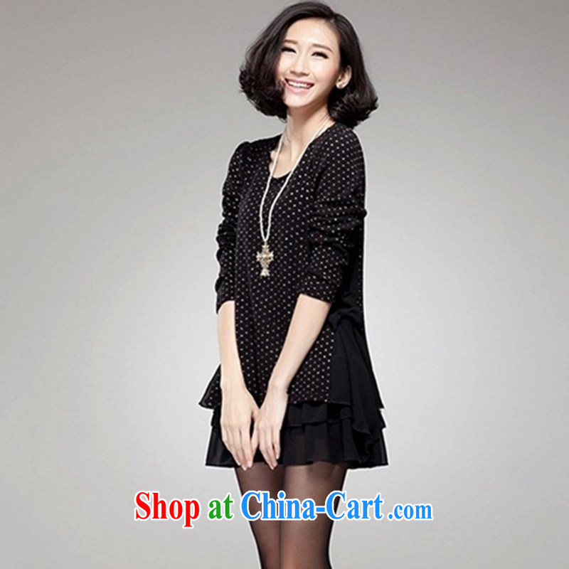 First Pan spring 2015 new, larger female thick mm video thin jacquard knitting the back and skirt Z 6533 black XXXXL, purple lived (ZITANHUA), and, on-line shopping