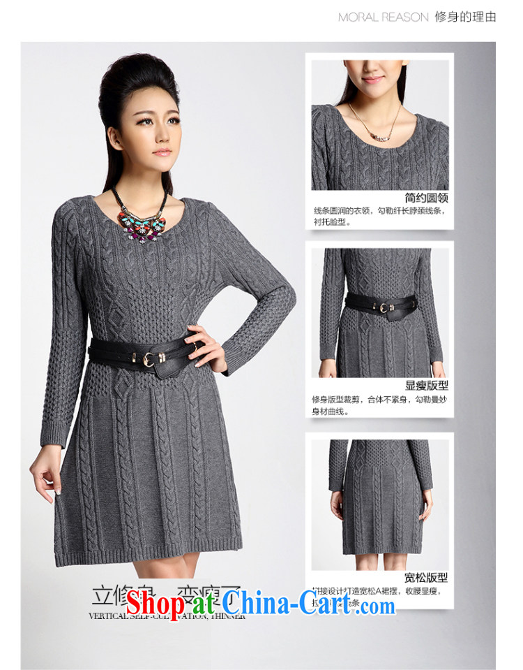 The Mak larger women 2014 winter clothing new thick mm stylish graphics thin long-sleeved sweater-dresses S 14,006 gray 3 XL pictures, price, brand platters! Elections are good character, the national distribution, so why buy now enjoy more preferential! Health