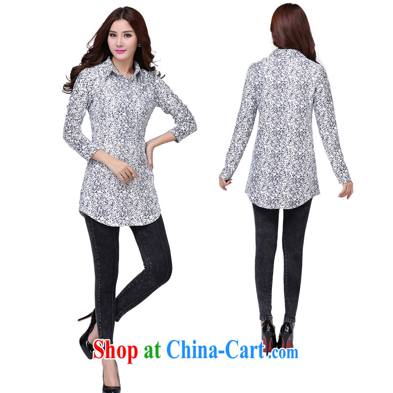 Constitution, and diverse and, indeed, female spring 2015 folder T cotton shirts thick long warm beauty long-sleeved lapel dry Turkey temperament shirt figure 3XL 145 - 160 jack, constitution, Jacob (QIANYAZI), online shopping