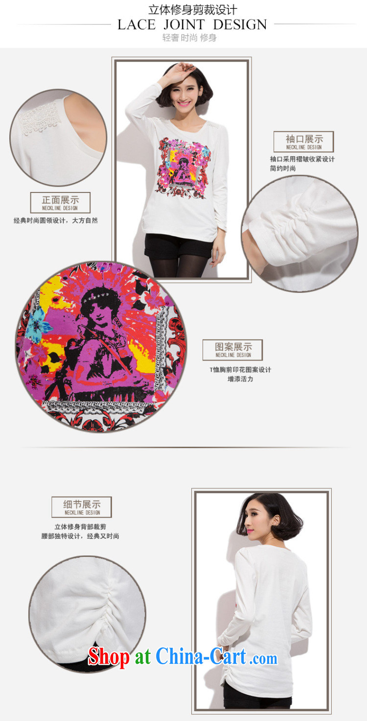Increase the fat XL women mm thick fall 2015 installation of new, large, modern female 100 ground graphics thin commute round-collar stamp T shirt solid white shirt 3 XL pictures, price, brand platters! Elections are good character, the national distribution, so why buy now enjoy more preferential! Health