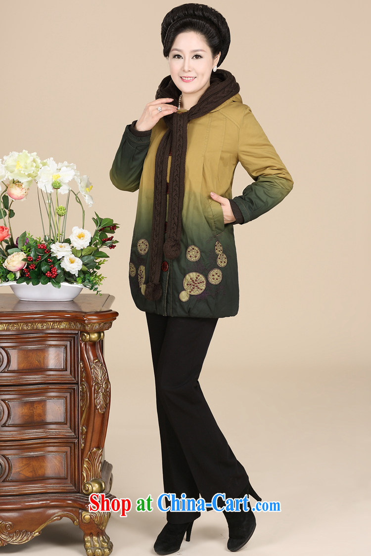 Arrogant season 2014 new, middle-aged and older MOM girls winter clothing thicken the countrysides, middle-aged cap warm the fat girl parka brigades