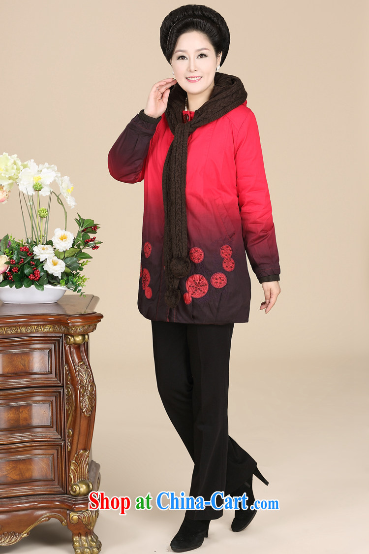 Arrogant season 2014 new, middle-aged and older MOM girls winter clothing thicken the countrysides, middle-aged cap warm the fat girl parka brigades