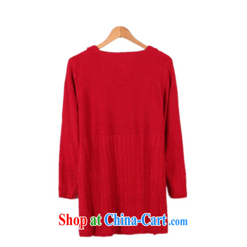 Yet, the clothing and the obesity mm knitted sweater dress Korean small lapel sweater long-sleeved sweater Solid Solid Color the code graphics thin stretch sweater sweater pink are code 130 - 180 jack, land is still the garment, shopping on the Internet