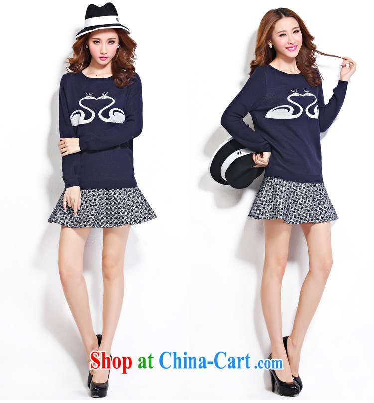 cheer for the code women with thick MM autumn and winter, new, thick sister graphics thin flouncing body small short skirts the number 2279 blue 5 XL pictures, price, brand platters! Elections are good character, the national distribution, so why buy now enjoy more preferential! Health