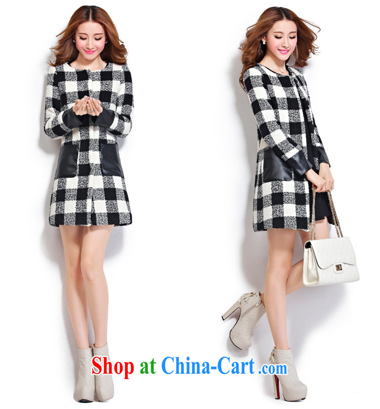 cheer for larger female thick MM autumn and winter new big grid thick sister graphics thin long fleece jacket is the number 2281 Huang 5 XL pictures, price, brand platters! Elections are good character, the national distribution, so why buy now enjoy more preferential! Health