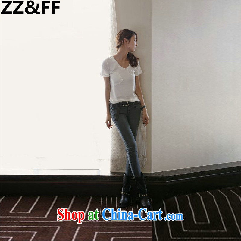 ZZ &FF 2015 summer new Korean version of the greater code female thick MM and indeed increase 200 Jack trousers solid jeans pants girls 40, ZZ &FF, shopping on the Internet