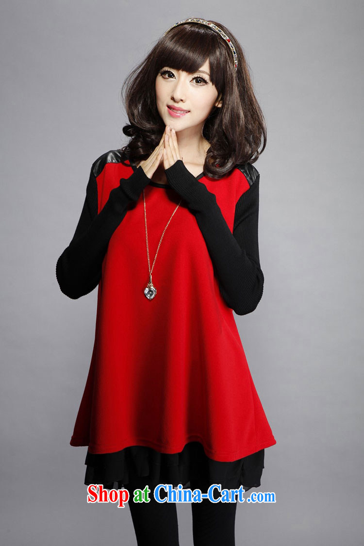 First Pan spring 2015 new Korean loose the code female thick sister dresses black XXXXXL pictures, price, brand platters! Elections are good character, the national distribution, so why buy now enjoy more preferential! Health