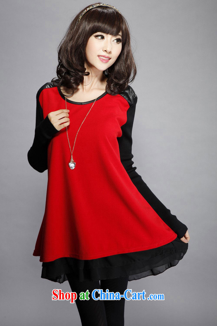 Spend $mirror 2015 spring new loose the code female thick sister dresses red XXXXL pictures, price, brand platters! Elections are good character, the national distribution, so why buy now enjoy more preferential! Health