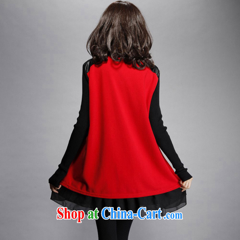 Spend $mirror 2015 spring new loose the code female thick sister dresses red XXXXL, spent $mirror (HUAJINGYUAN), and, on-line shopping