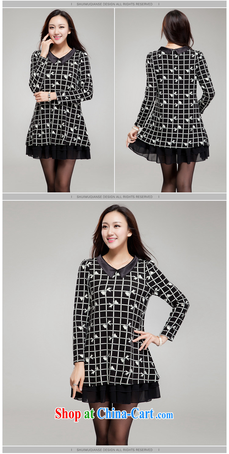 Huan Zhu Ge Ge Ge 2015 XL girls thick MM graphics thin new Korean lapel stamp grid relaxed beauty dresses SM 21 black 4 XL (191 jack - 210 Jack through) pictures, price, brand platters! Elections are good character, the national distribution, so why buy now enjoy more preferential! Health