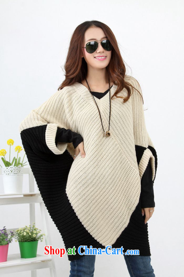Flexible early spring 2015 the Korean version of the greater Code women mm thick loose the fat 200 Jack spell color bat sweater card +black are code pictures, price, brand platters! Elections are good character, the national distribution, so why buy now enjoy more preferential! Health