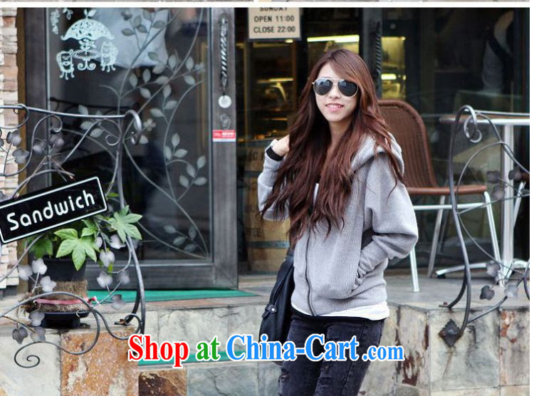 ZORMO Korean female autumn and winter, thick mm larger jacket leisure cap girls knitted T-shirt black XXXXL 165 - 185 pictures, price, brand platters! Elections are good character, the national distribution, so why buy now enjoy more preferential! Health