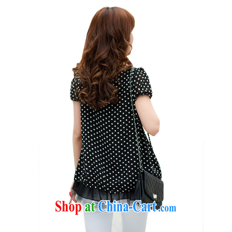 The fat increase, women with thick sister summer new, thick, graphics thin, loose short-sleeved snow T woven shirts T-shirt women 9339 black 2 XL, Shani Flower (Sogni D ' oro), and, on-line shopping