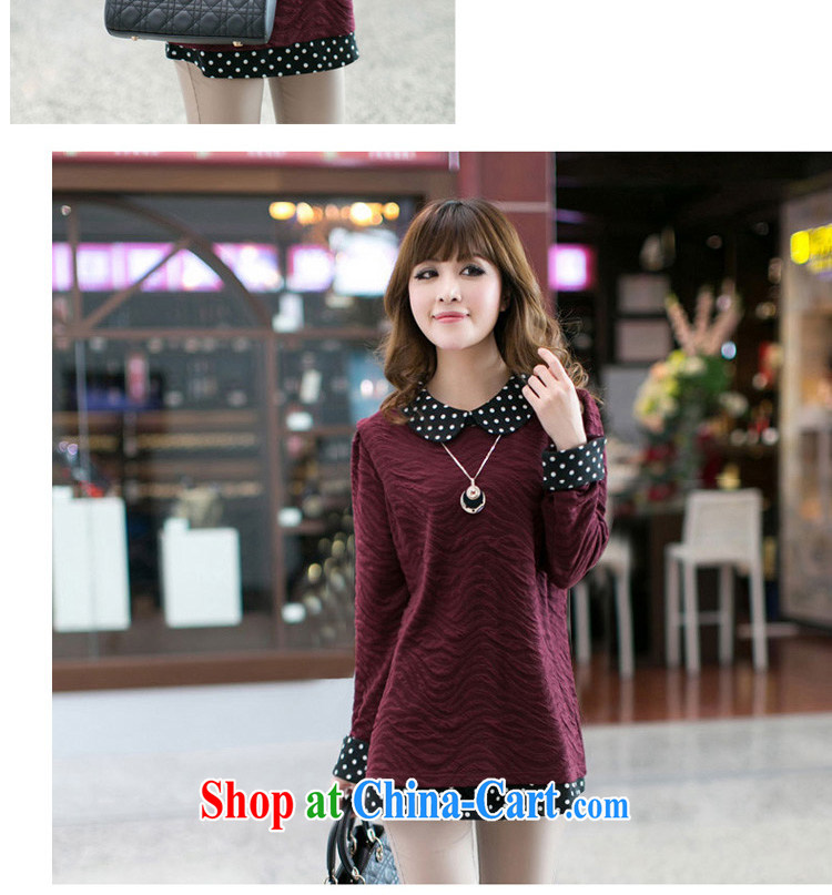 Sophie was indeed the XL thick MM 2015 spring and summer new women the new explosions, girls with the collision point solid color long-sleeved shirt T 8011 wine red 3 XL pictures, price, brand platters! Elections are good character, the national distribution, so why buy now enjoy more preferential! Health