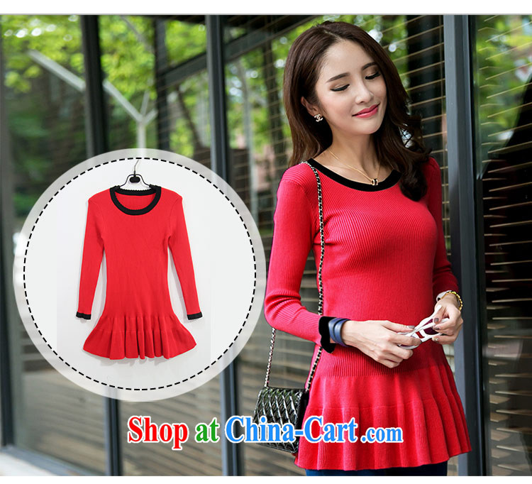 The honey and diverse expertise MM the Code women's clothing fall with new Korean flouncing graphics thin stretch with solid knit sweater girl 9040 red 3 XL code 165 200 Jack pictures, price, brand platters! Elections are good character, the national distribution, so why buy now enjoy more preferential! Health