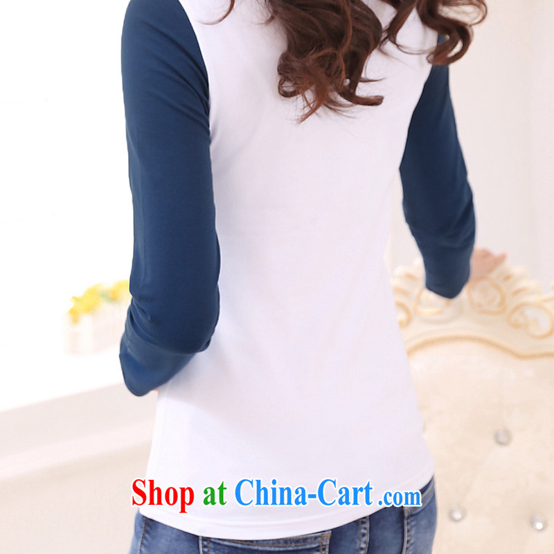 JK .,200 Spring and Autumn new products, women video thin solid T-shirt T-shirt long-sleeved long T pension TA 43,102 Tibetan blue 4XL, JK .,200, shopping on the Internet