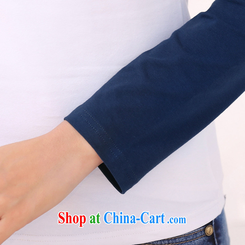 JK .,200 Spring and Autumn new products, women video thin solid T-shirt T-shirt long-sleeved long T pension TA 43,102 Tibetan blue 4XL, JK .,200, shopping on the Internet
