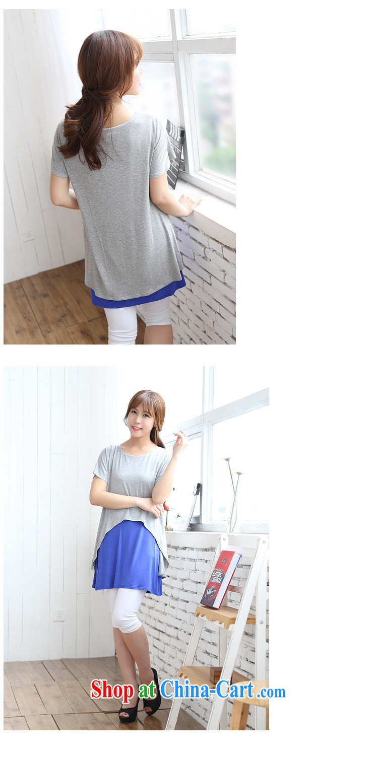 XL girls thick mm summer new, 2014 Korean long, short-sleeved loose video thin T-shirt T-shirt 6702 light gray 3 XL pictures, price, brand platters! Elections are good character, the national distribution, so why buy now enjoy more preferential! Health
