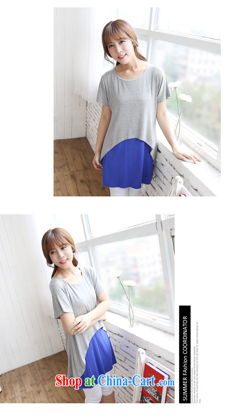 XL girls thick mm summer new, 2014 Korean long, short-sleeved loose video thin T-shirt T-shirt 6702 light gray 3 XL pictures, price, brand platters! Elections are good character, the national distribution, so why buy now enjoy more preferential! Health