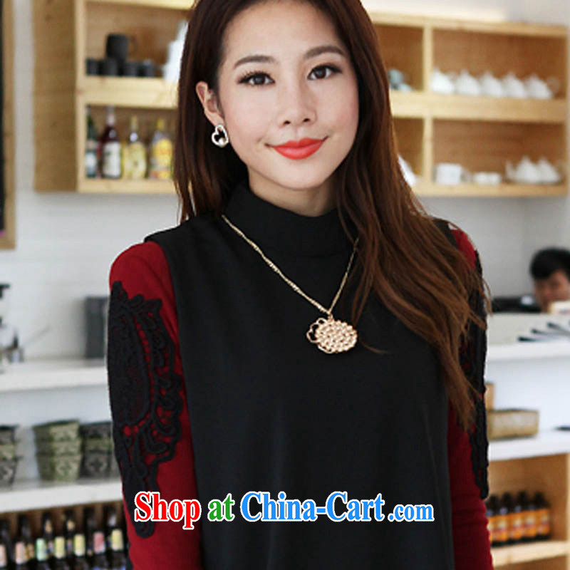 Jung-eun winter clothing new vest skirt the Code women who focus on Graphics thin, loose high-collar, long dresses Y 9205 black XL, Jung-eun, and shopping on the Internet