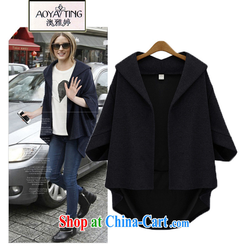 o Ya-ting 2015 Spring and Autumn new female bats in Europe and 7 sub-cuffs on shirts and indeed XL jacket knitted T-shirt T-shirt woman H 39 black 3 XL recommends that you 145 - 165 jack