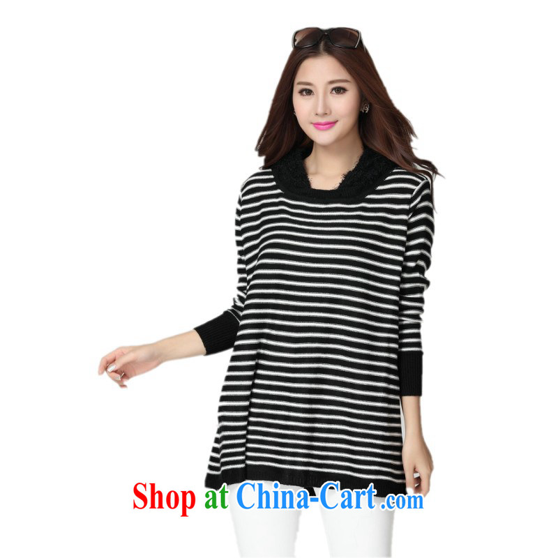 Constitution, colorful package mail King and indeed T shirt Korean vogue and Stripes cap knit-ribbed long-sleeved loose OL graphics thin gown mm thick blue one size fits 130 - 180 jack, constitution, Jacob (QIANYAZI), online shopping