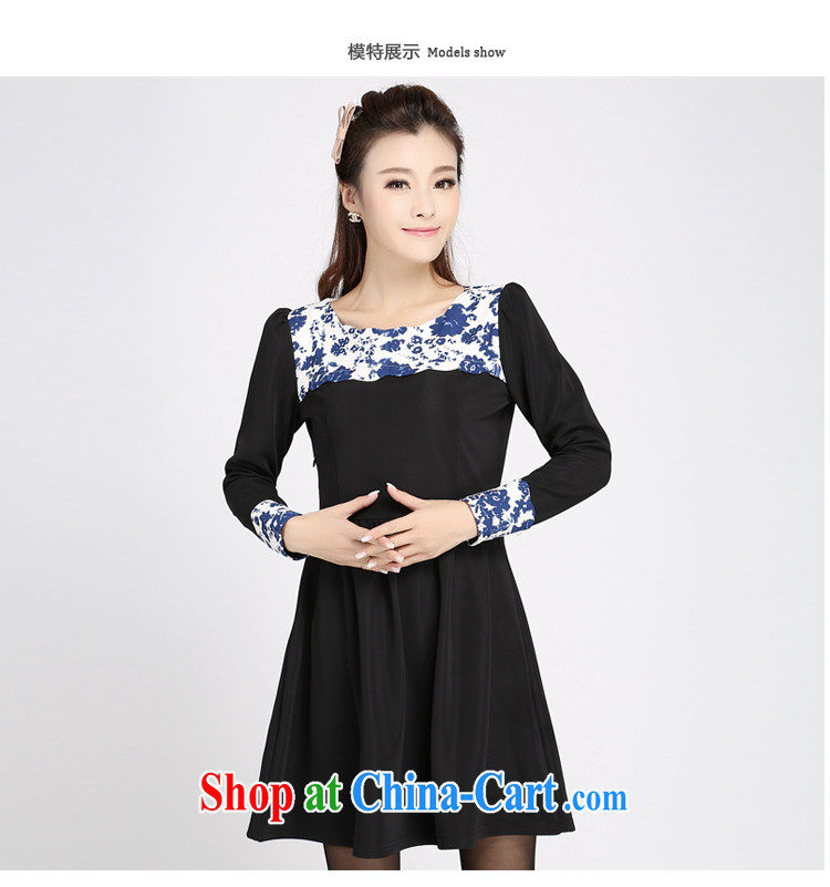 Laurie, flower national package mail ad XL women mm thick load fall 2014 new field for long-sleeved video thin-waist relaxed dress 4014 black 6 XL pictures, price, brand platters! Elections are good character, the national distribution, so why buy now enjoy more preferential! Health