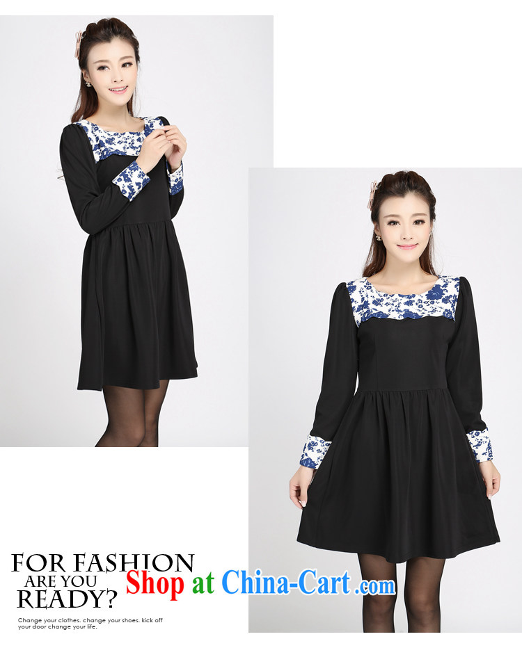 Laurie, flower national package mail ad XL women mm thick load fall 2014 new field for long-sleeved video thin-waist relaxed dress 4014 black 6 XL pictures, price, brand platters! Elections are good character, the national distribution, so why buy now enjoy more preferential! Health