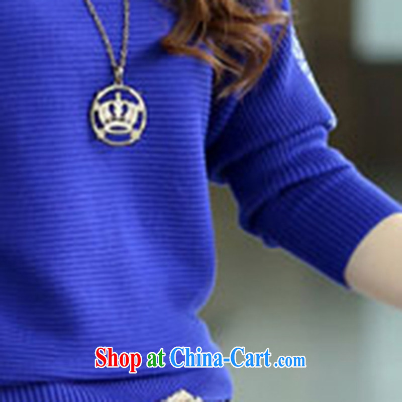 6 star, Mrs Carrie Yau, 2014, autumn and winter, the girl with the code Solid T-shirt long-sleeved sweater, knitted sweater jacket women 8890 BMW blue XXXL, 6 star, people, shopping on the Internet