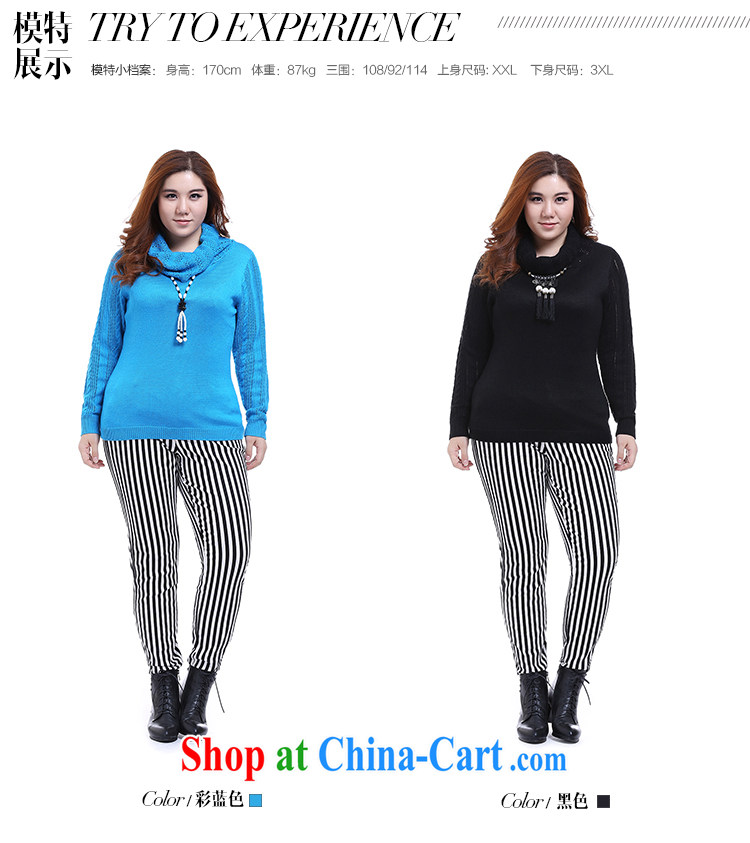 Slim Li-su 2014 autumn new, larger female leisure high-collar solid shirt sweater Q 6031 color blue XL pictures, price, brand platters! Elections are good character, the national distribution, so why buy now enjoy more preferential! Health