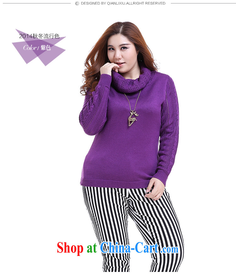 Slim Li-su 2014 autumn new, larger female leisure high-collar solid shirt sweater Q 6031 color blue XL pictures, price, brand platters! Elections are good character, the national distribution, so why buy now enjoy more preferential! Health