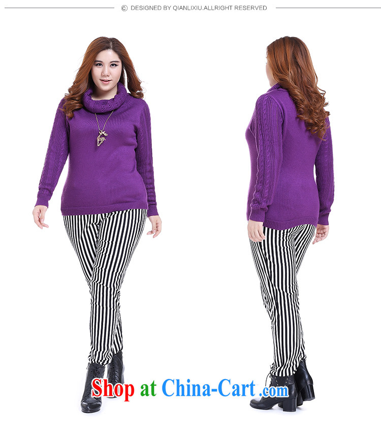 Slim Li-su 2014 autumn new, larger female leisure high-collar solid shirt sweater Q 6031 color blue XL pictures, price, brand platters! Elections are good character, the national distribution, so why buy now enjoy more preferential! Health